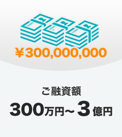 ご融資額最大３億円