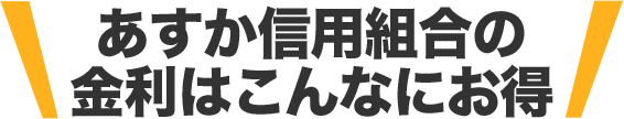 あすか信用組合の金利はこんなにお得